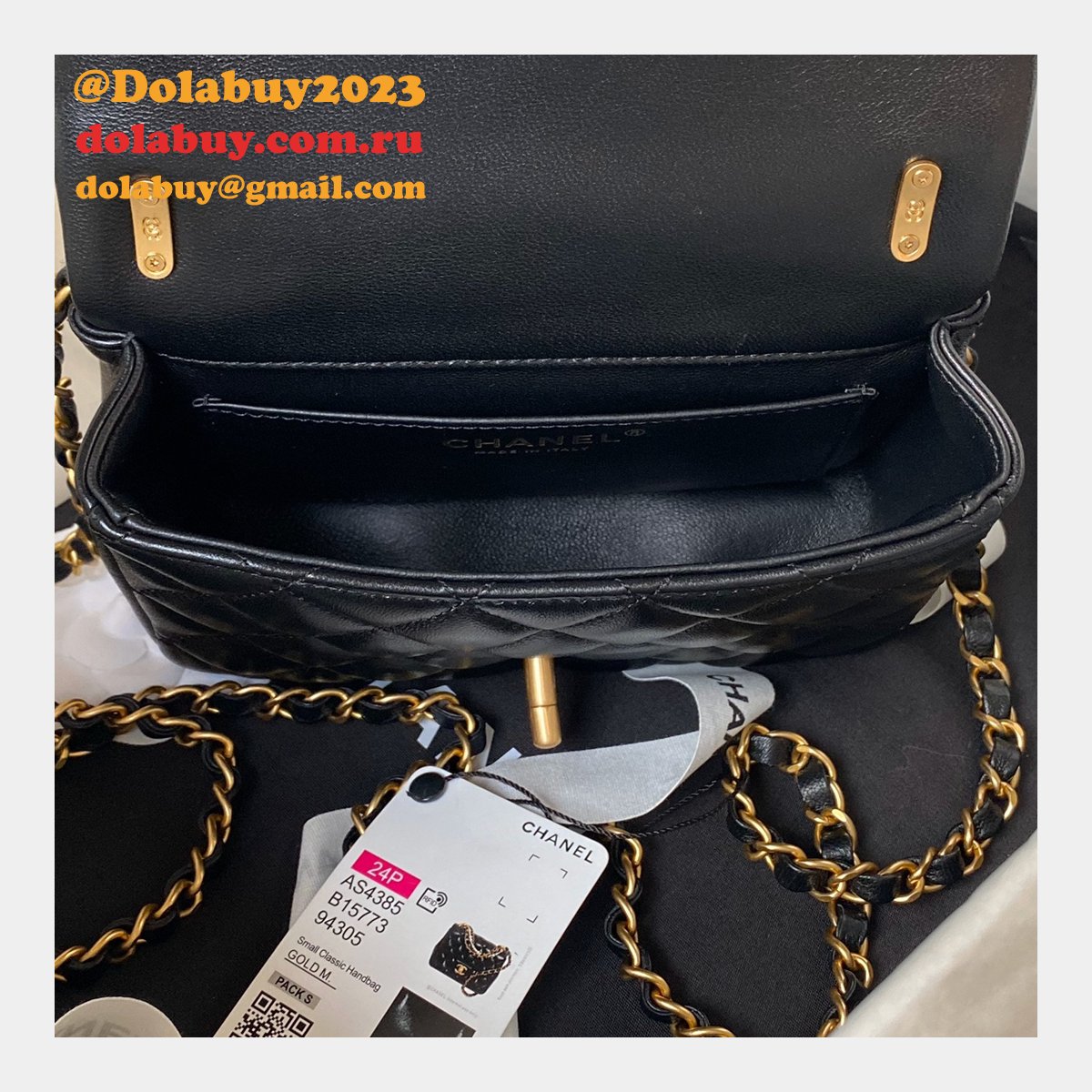 Luxury CC MINI AS4385 pearl chain BAG 2024