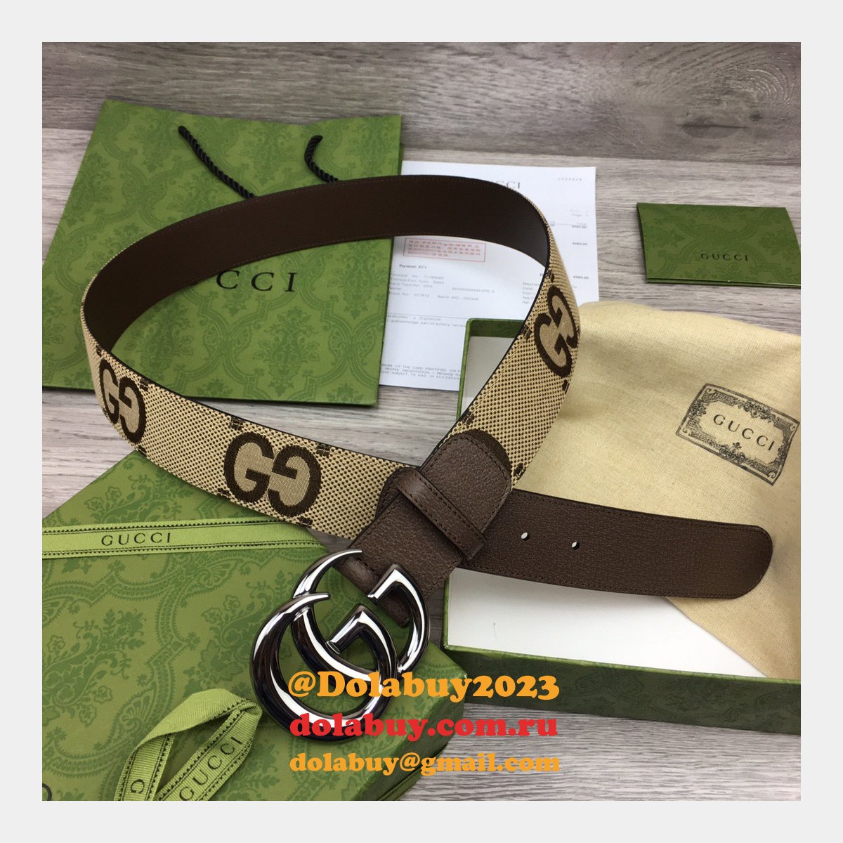 shop 1:1 image mirror G*u*i 3.8cm belts replica bags