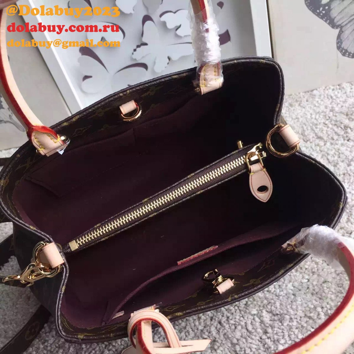 Cheap Louis Vuitton Wholesale Montaigne BB Monogram M41055 Brown