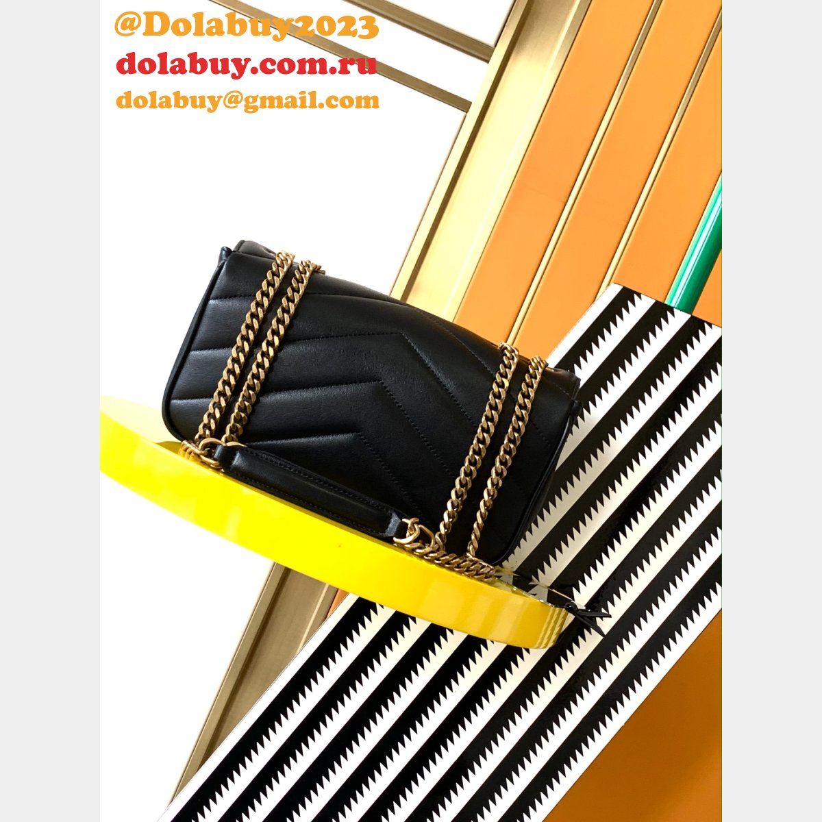 Top Quality Saint Laurent New LouLou HANDBAG 20/24/29cm Black