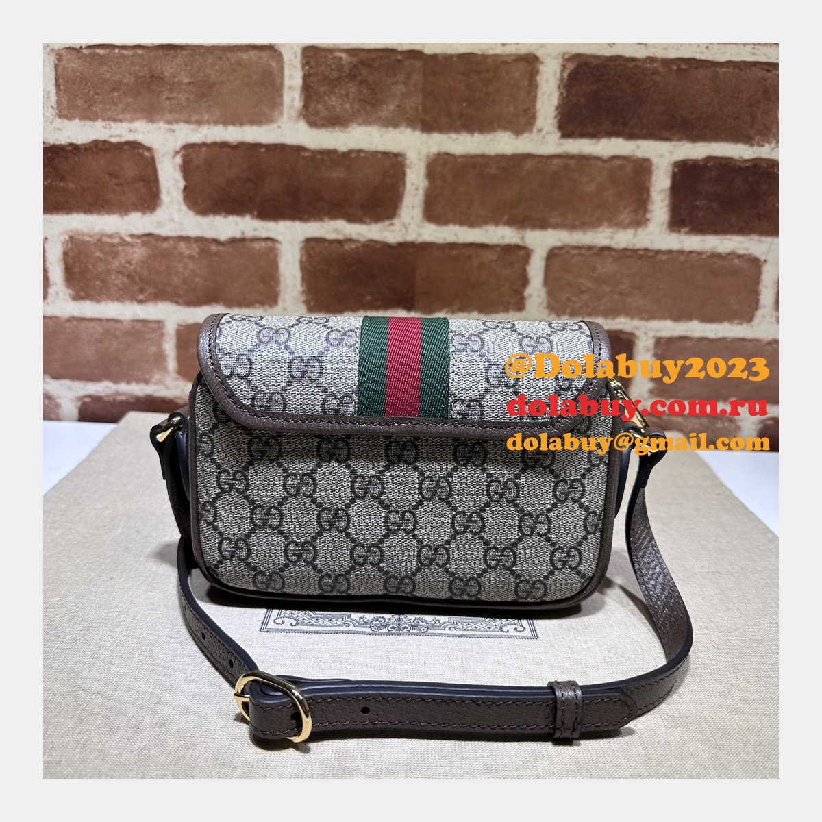 ophidia 772239 1:1 mirror gg G*u*i shoulder knockoff bag