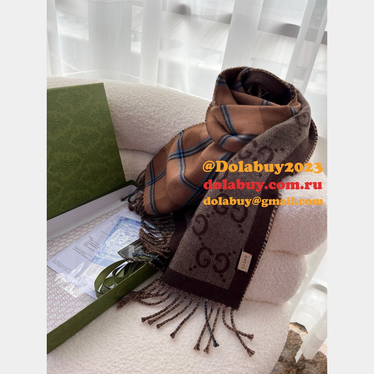 7 star luxury G*u*i ashmere scarf
