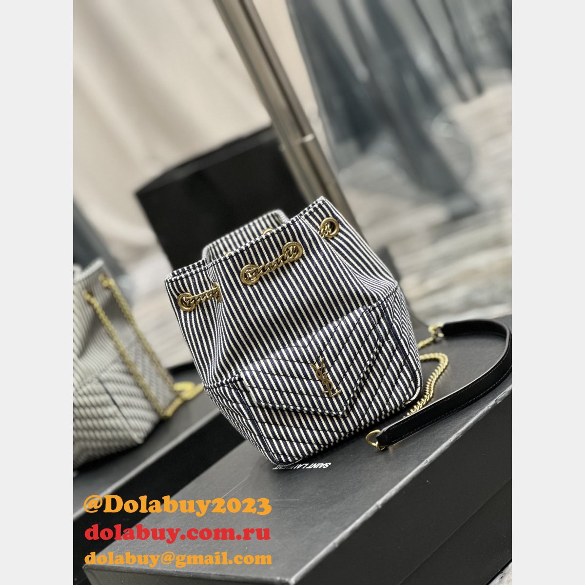 UK Quality Replica Saint Laurent Joe Denim Stripes 631052/672609 Bags