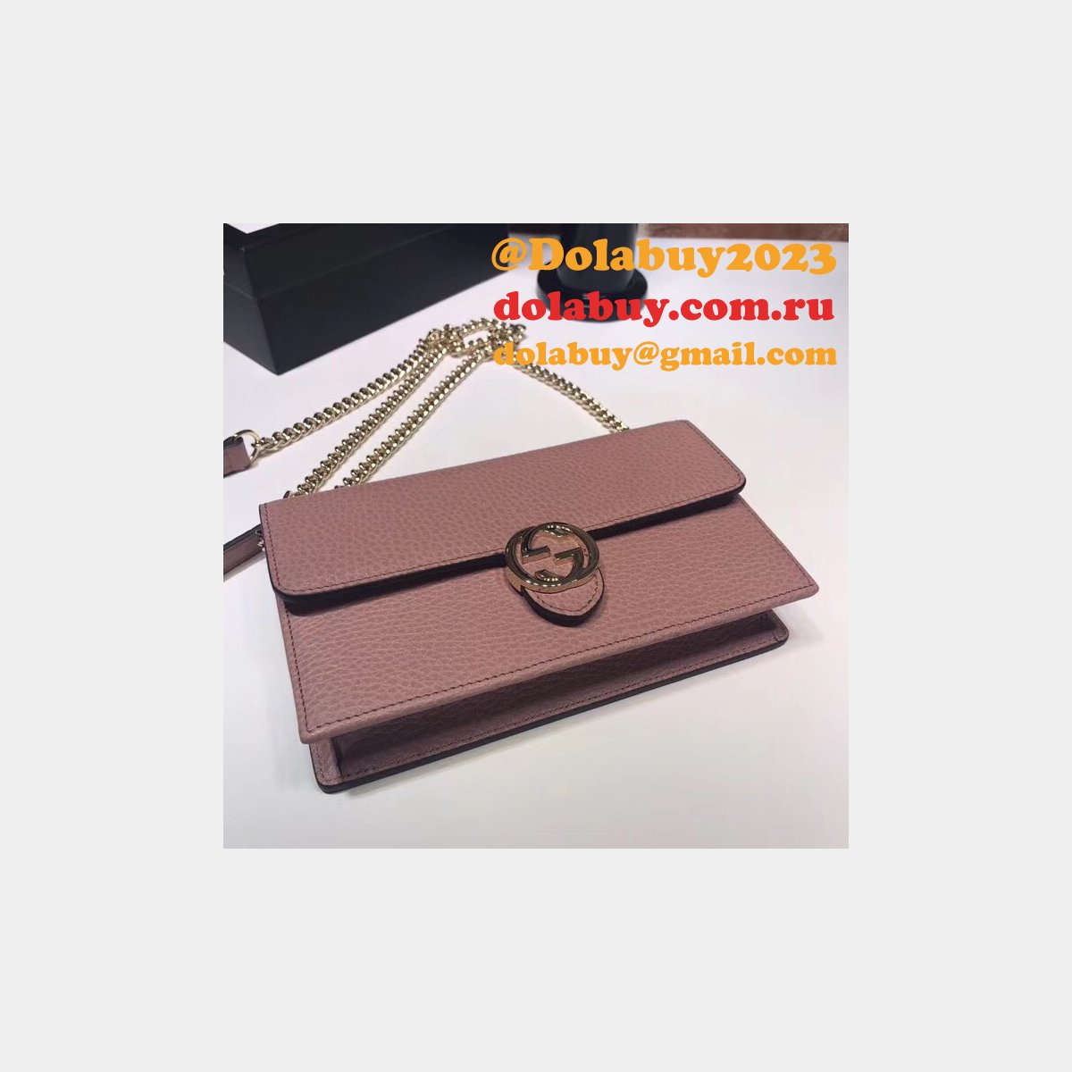 Cheap Gucci 510314 Leather Interlocking GG 510314 Crossbody