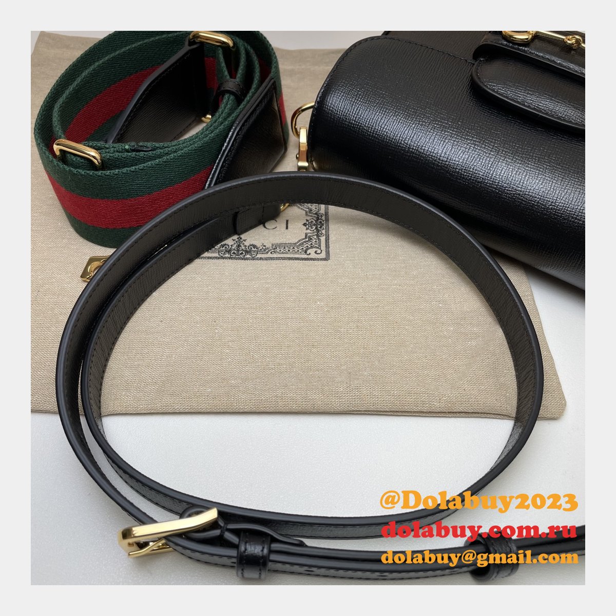 fake G*u*i horsebit 1955 mini black 658574 bag