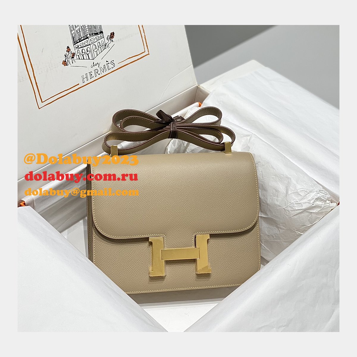 News Best Replica Hermes Mirror Single Compartment 23CM Epsom Bags