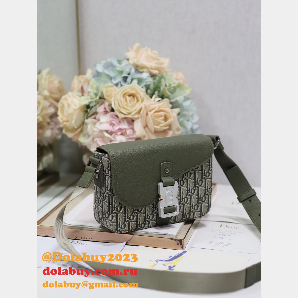 Highest Quality 049 Replica Christian Dior Mens Messenger Bag