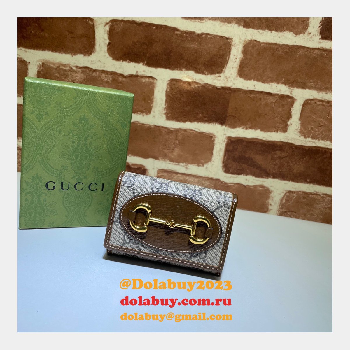 G*u*i fashion knockoff gg supreme 644462 horsebit 1955 wallet