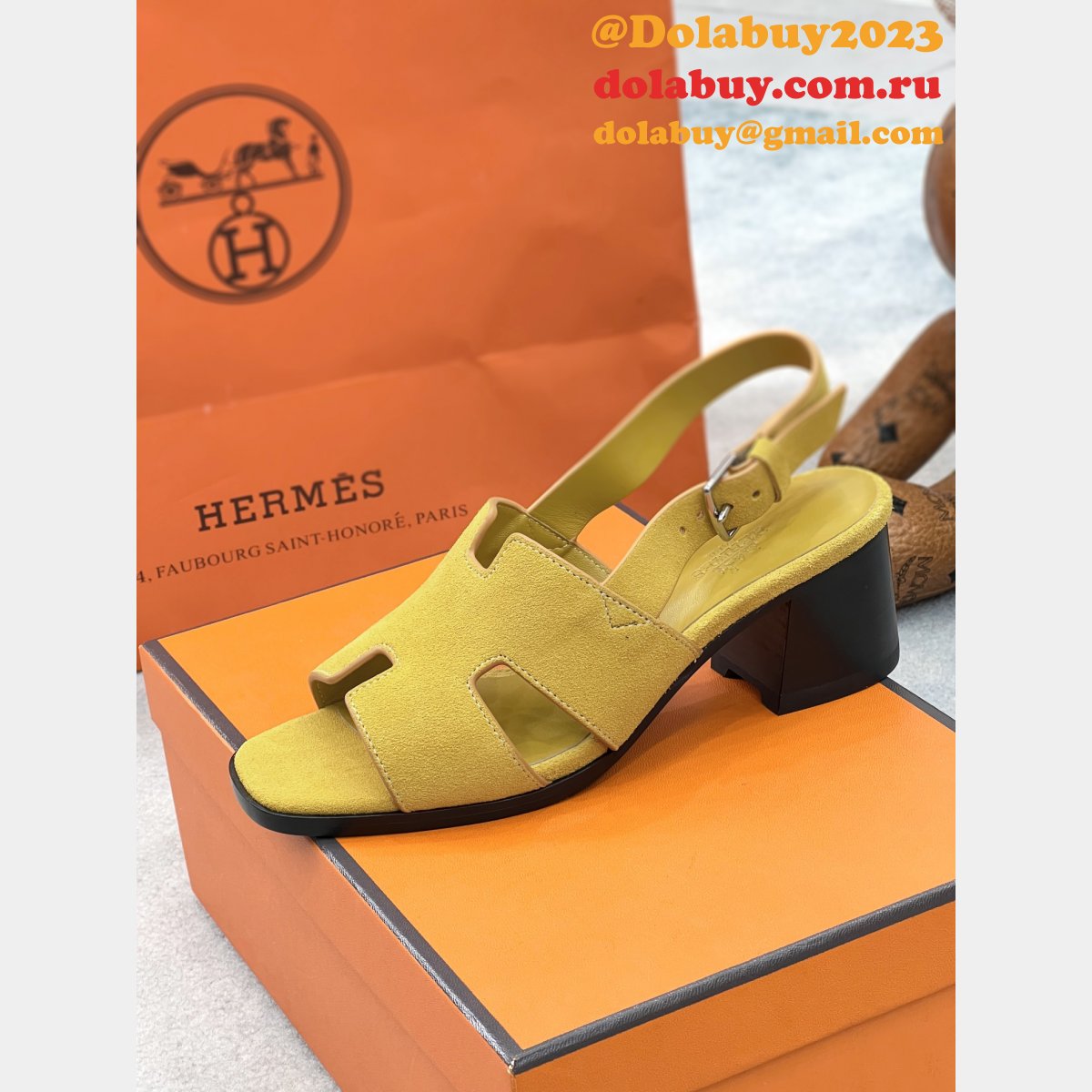 Eternite Slingback Sandals Luxury Hermes Replicas Shoes