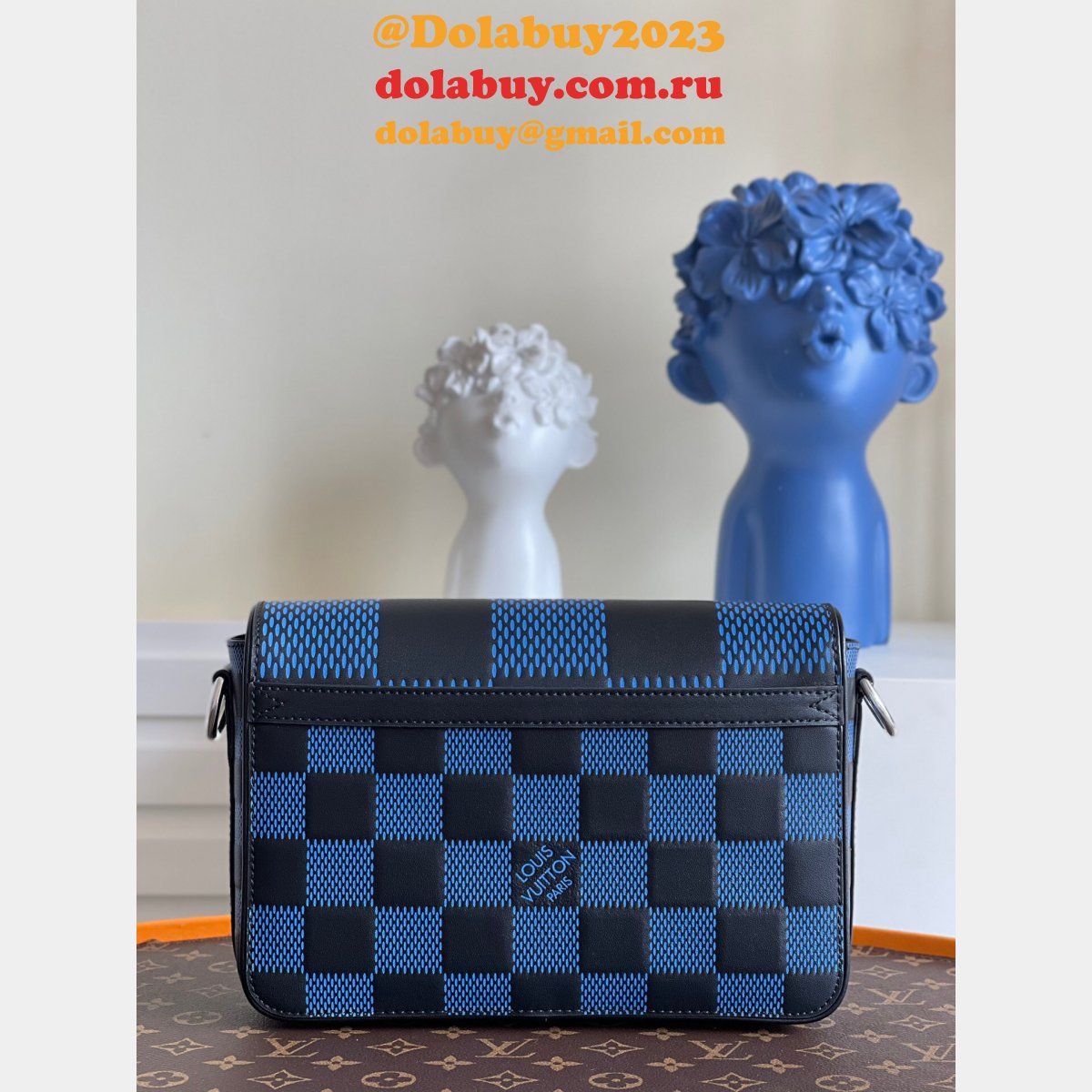 Louis Vuitton Best Replicas N50037 Studio Messenger Damier Infini Leather Bags