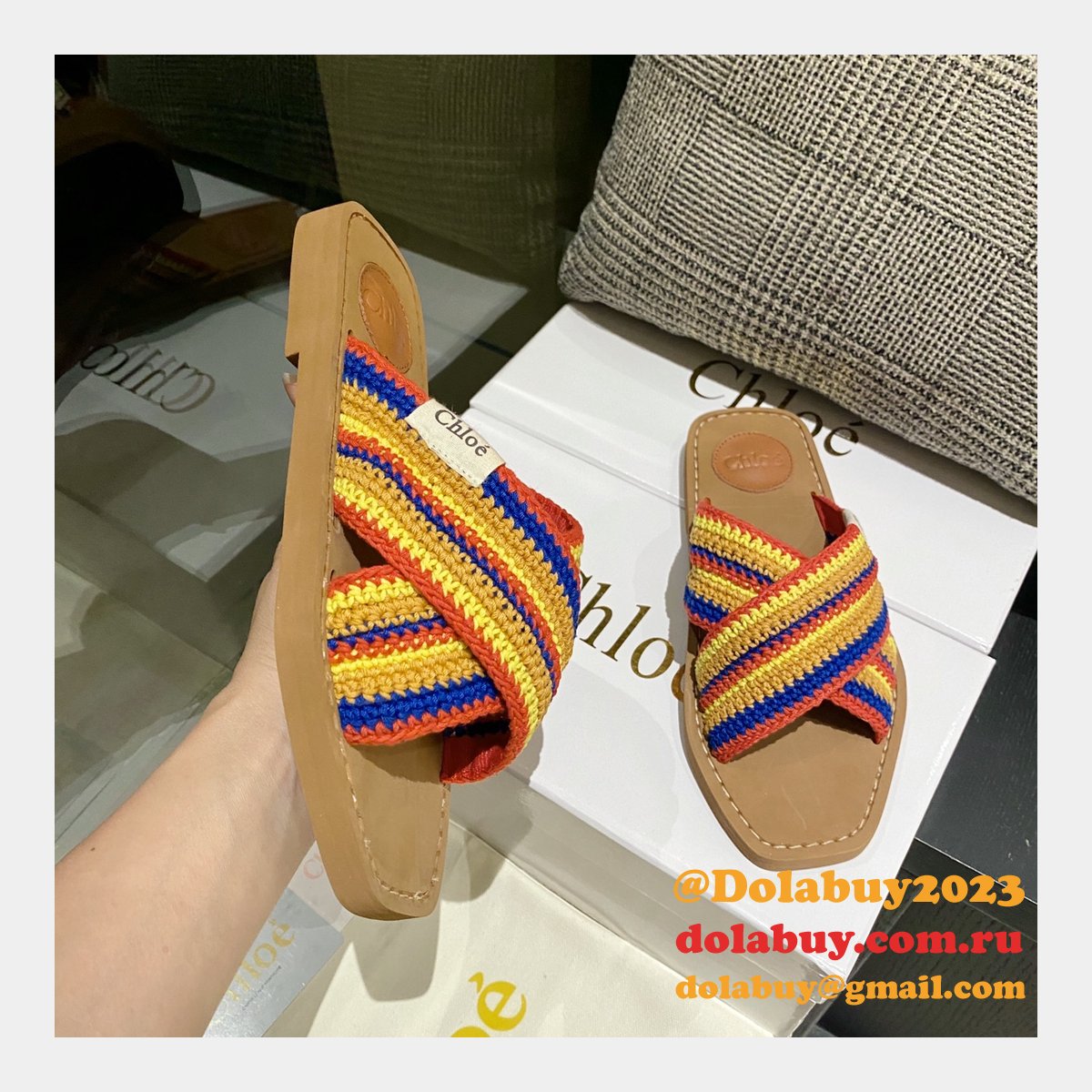 1:1 Mirror Image Replica Chloe Roman Sandals Shoes