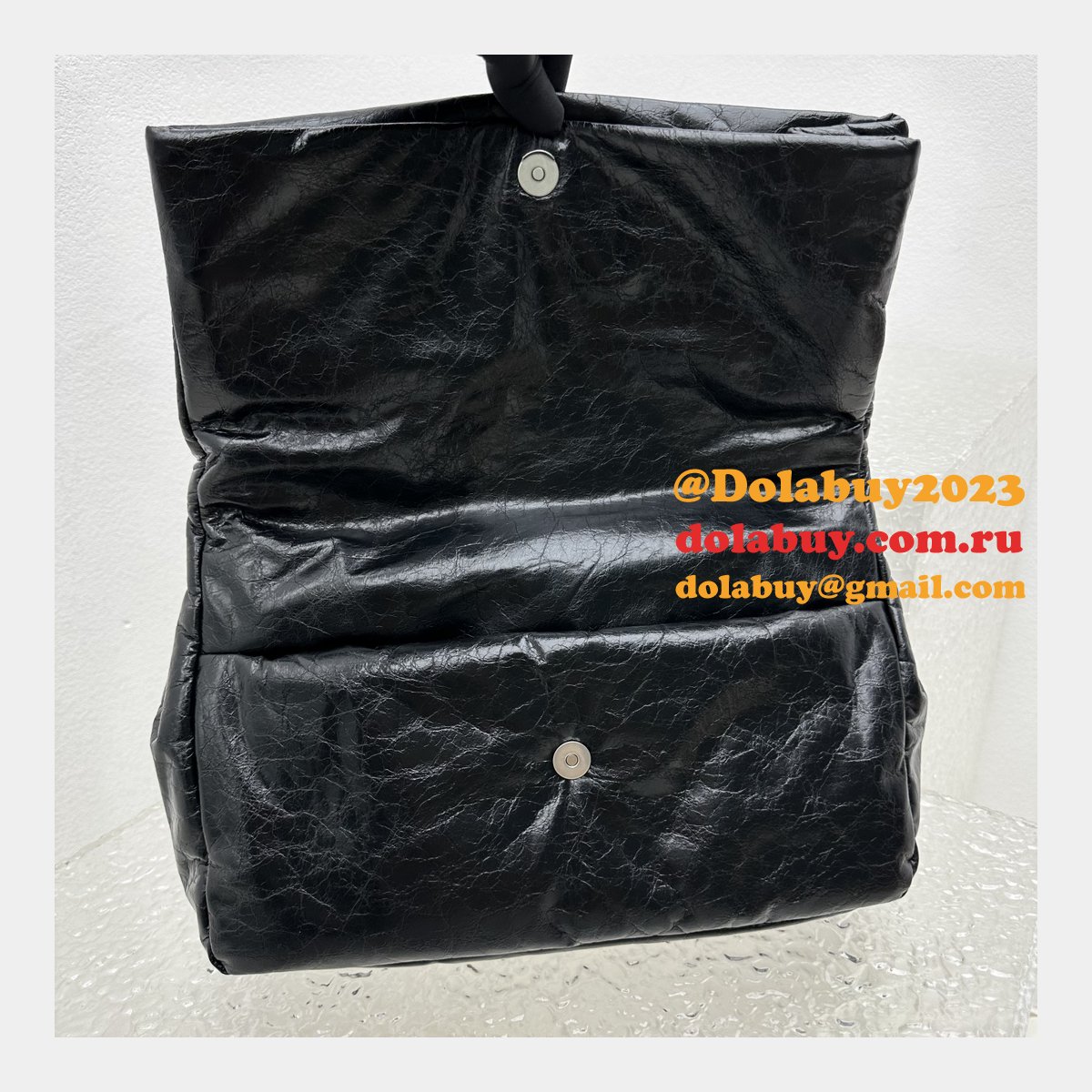 Top Quality Best Balenciaga Le Monaco Wax Leather Chain Bag