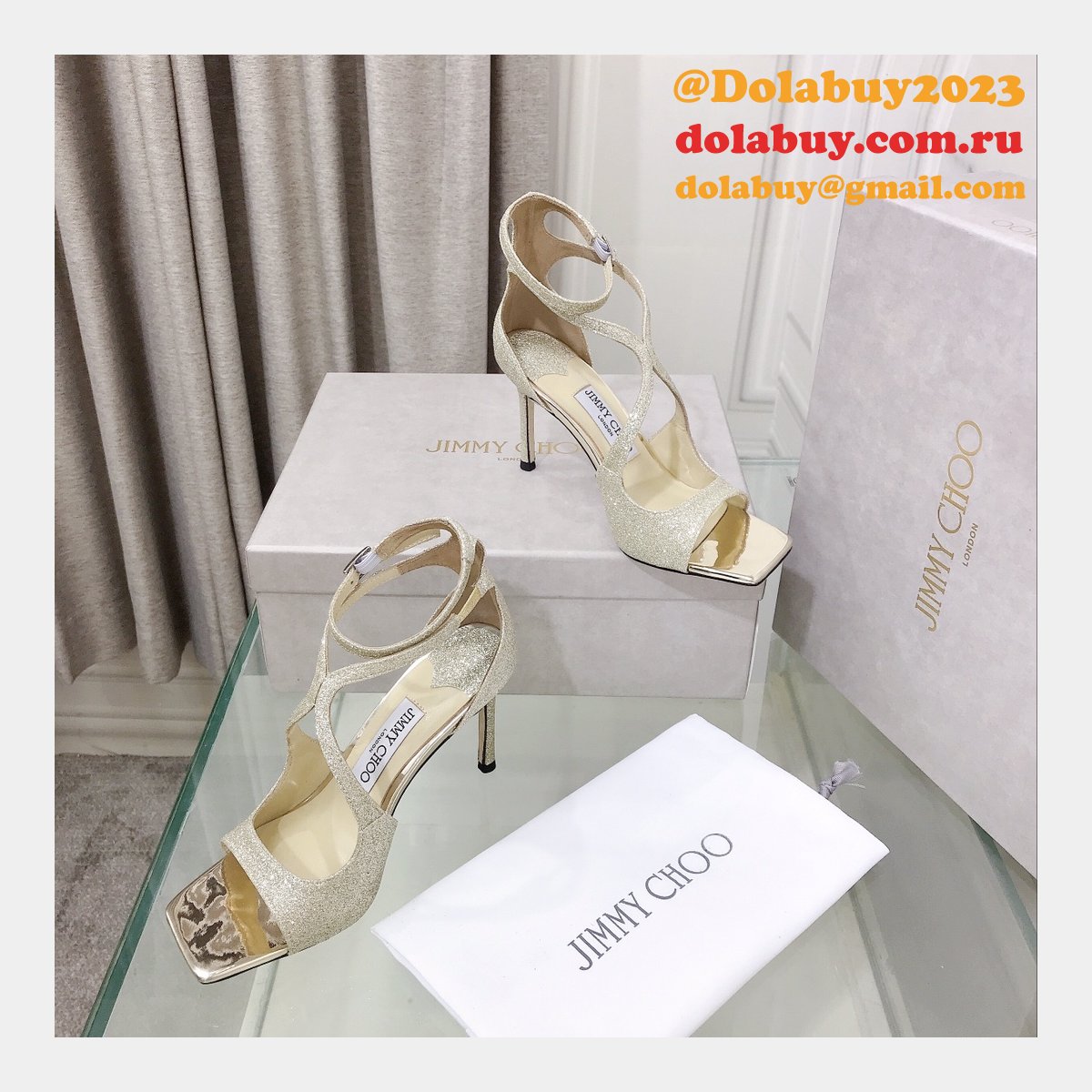 Azia 110 Patent Leather Sandal Knockoff Jimmy Choo Heel: 8.5 cm Shoes