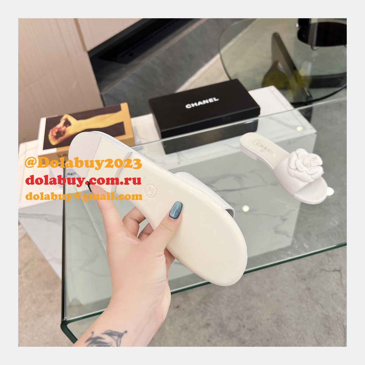 Luxury chane MULES slippers for women 2024