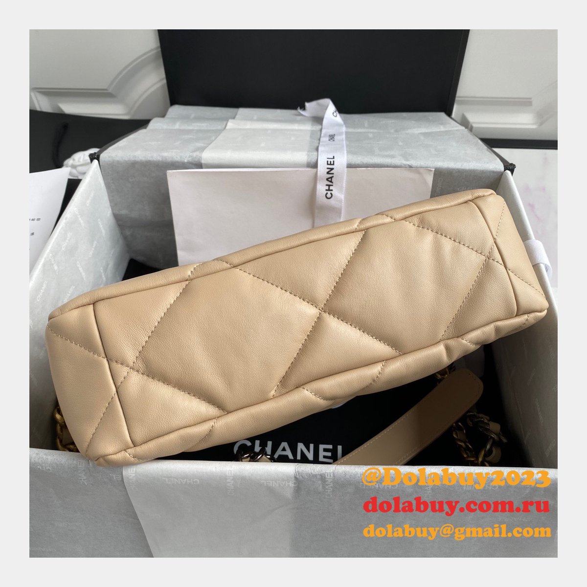 Top CC 19 Bags 2021 Apricot 30CM