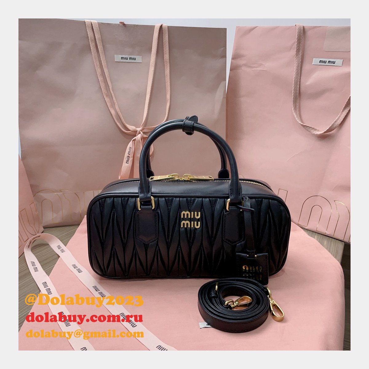 Great Replica Miu Miu Top Handle Matelasse 5BB148 Bags