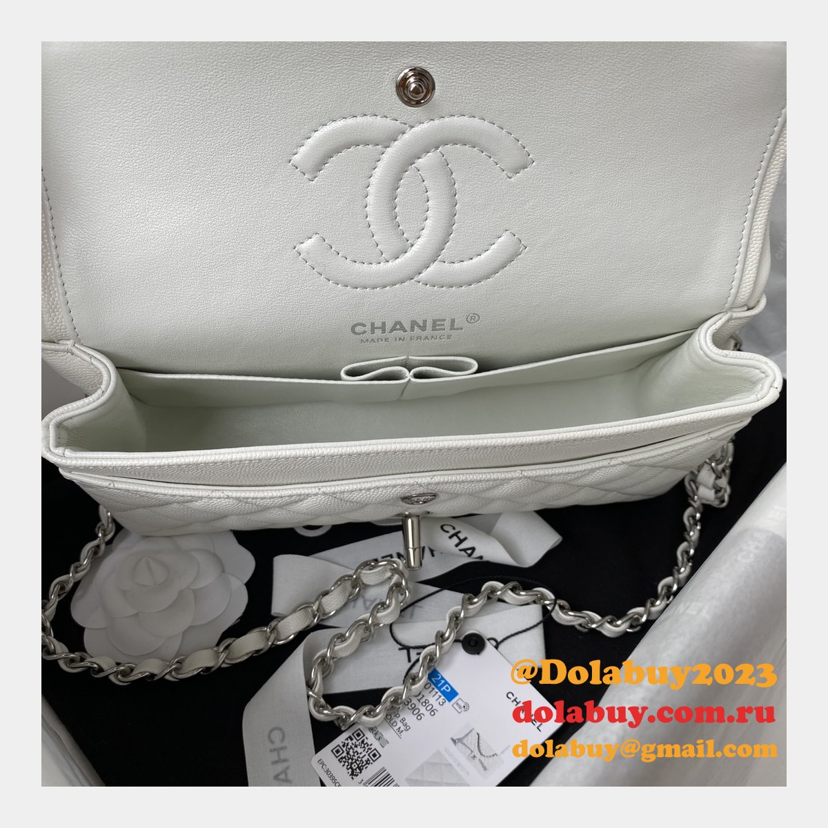 7 Star CC Small Flap Caviar Leather CF 23cm Bag