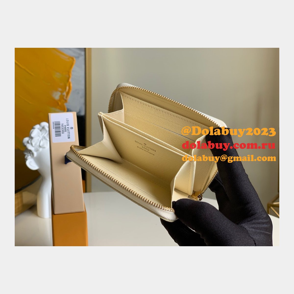 Louis Vuitton Replica N63069 Zippy Coin Purse Damier Azur Canvas