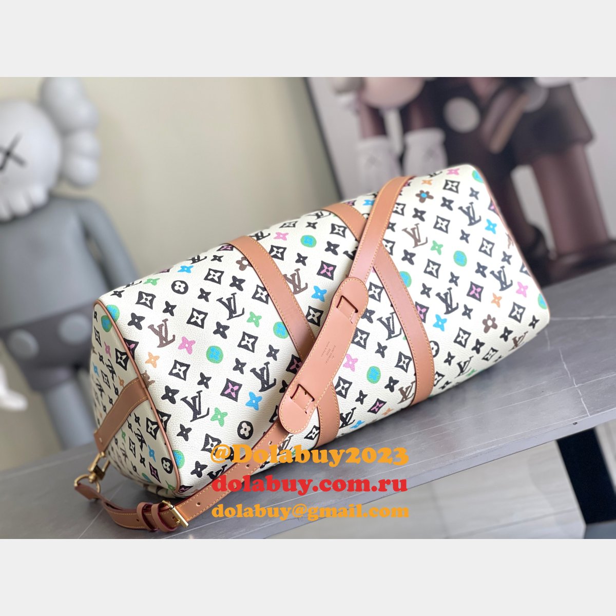 Fashion LOUIS VUITTON REPLICA Damier Graphite Keepall 50 M24233