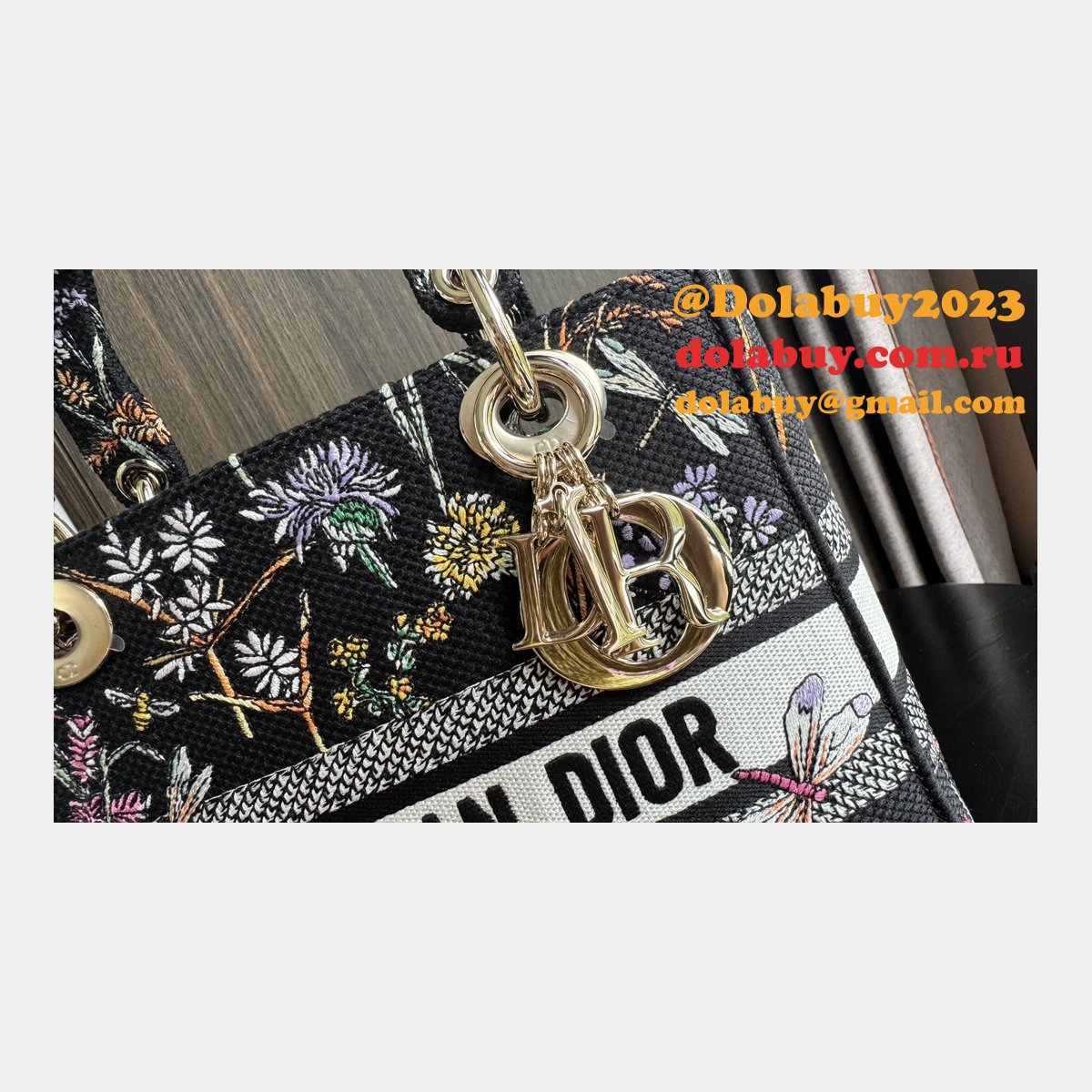 Perfect Christian Dior Lady Dior 24cm Duplicate Bags