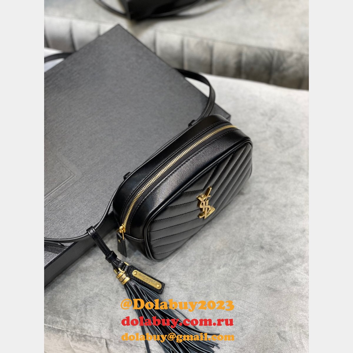 Replica Saint Laurent Lou Matelassé Leather Belt Bag