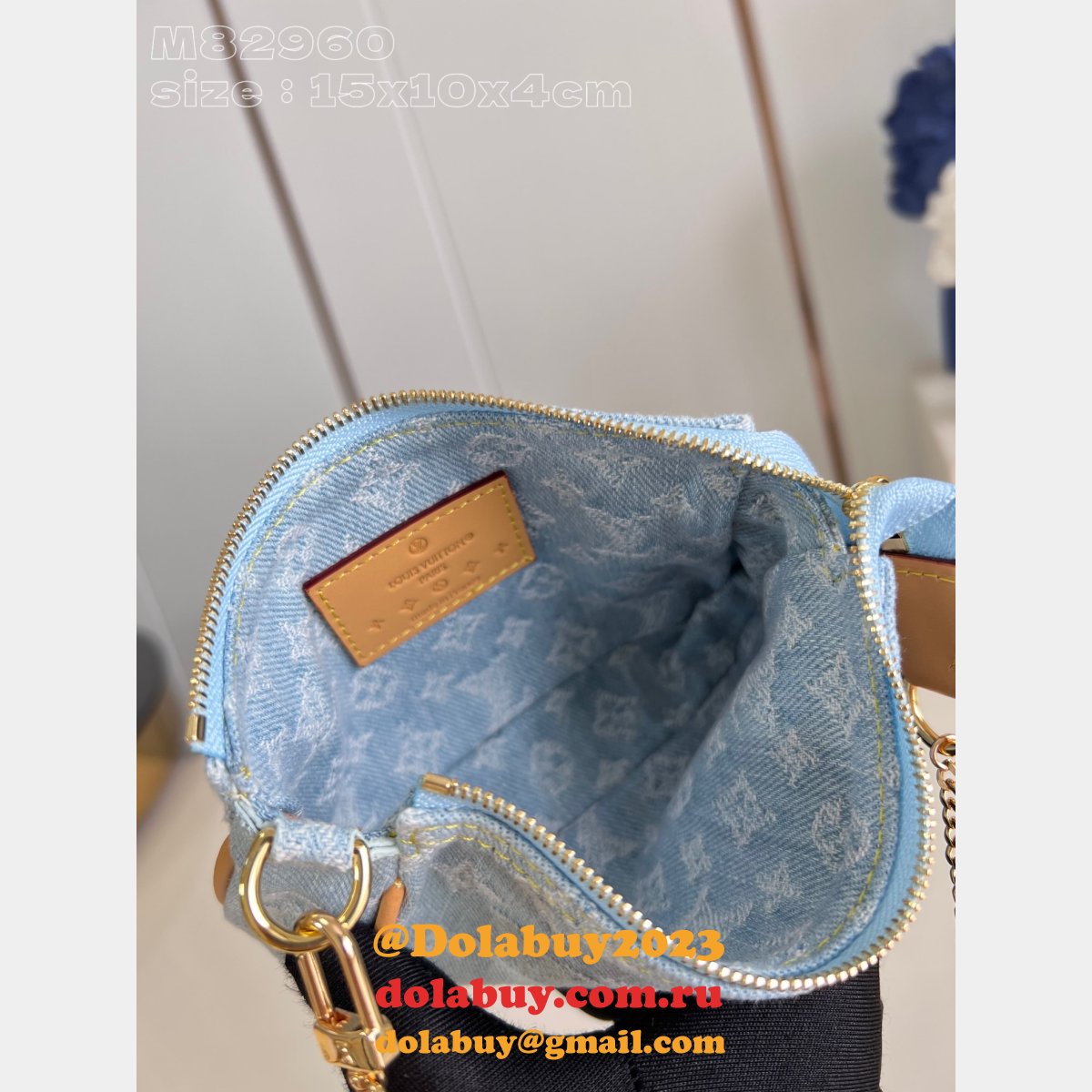 Sunset Monogram Denim M82960 Best Louis Vuitton Replica Bag