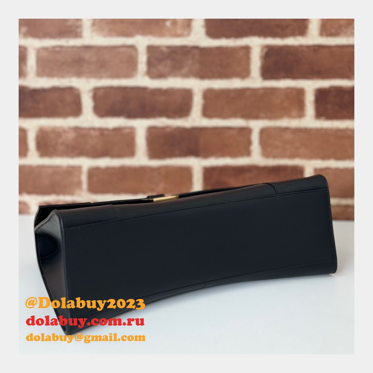 Balenciaga Replica Box In Black 812214 Hourglass Handbag