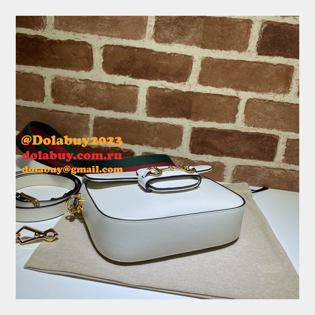 white replica G*u*i horsebit 1955 mini 658574 bag