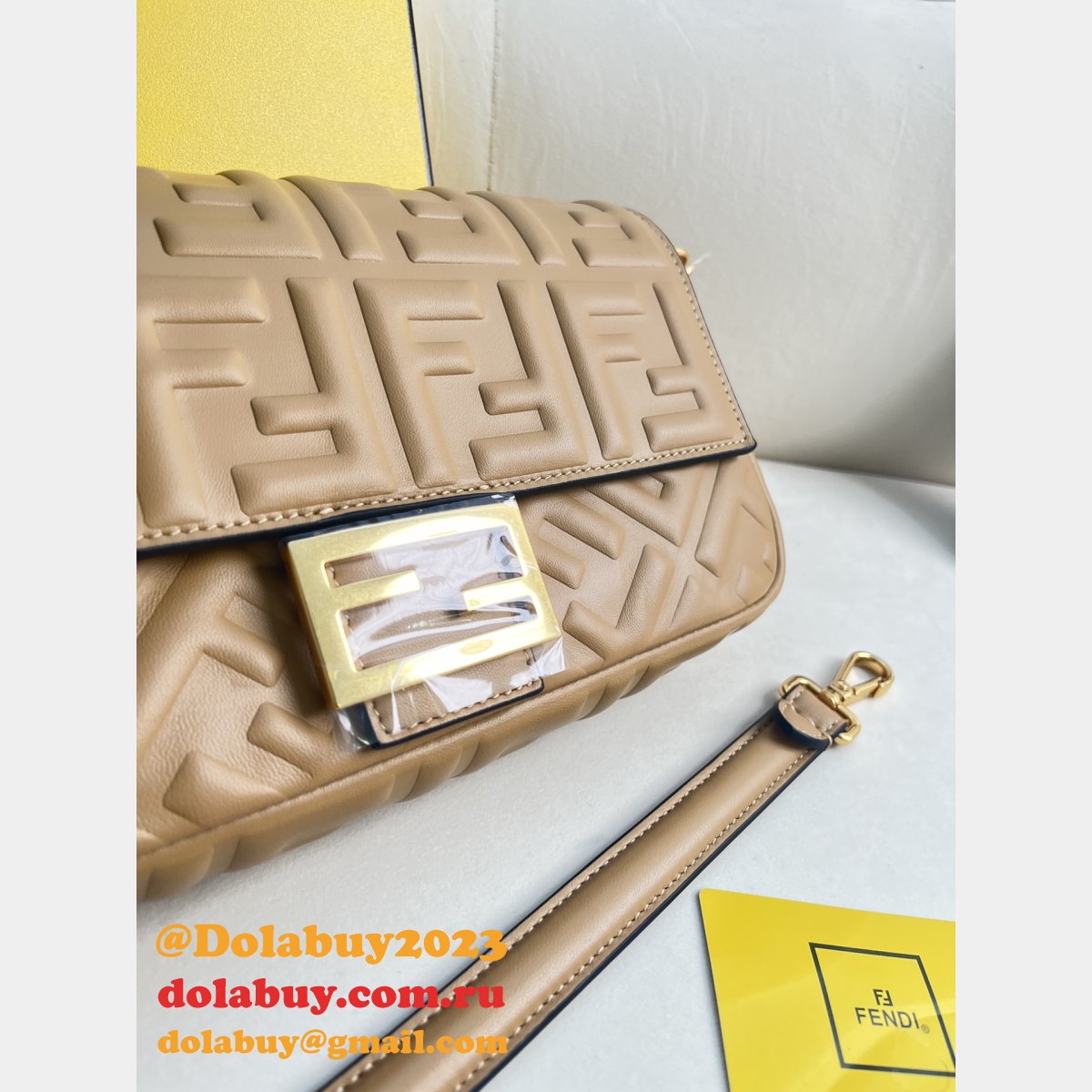 top quality F**di iconic baguette medium nappa handbag