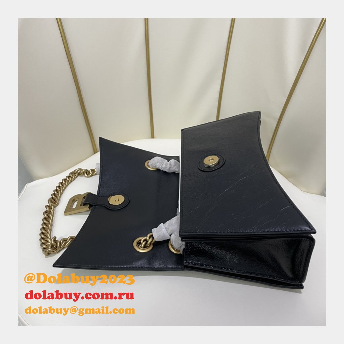 Top Quality BEST BALENCIAGA Crush Chain Small Bag 25CM