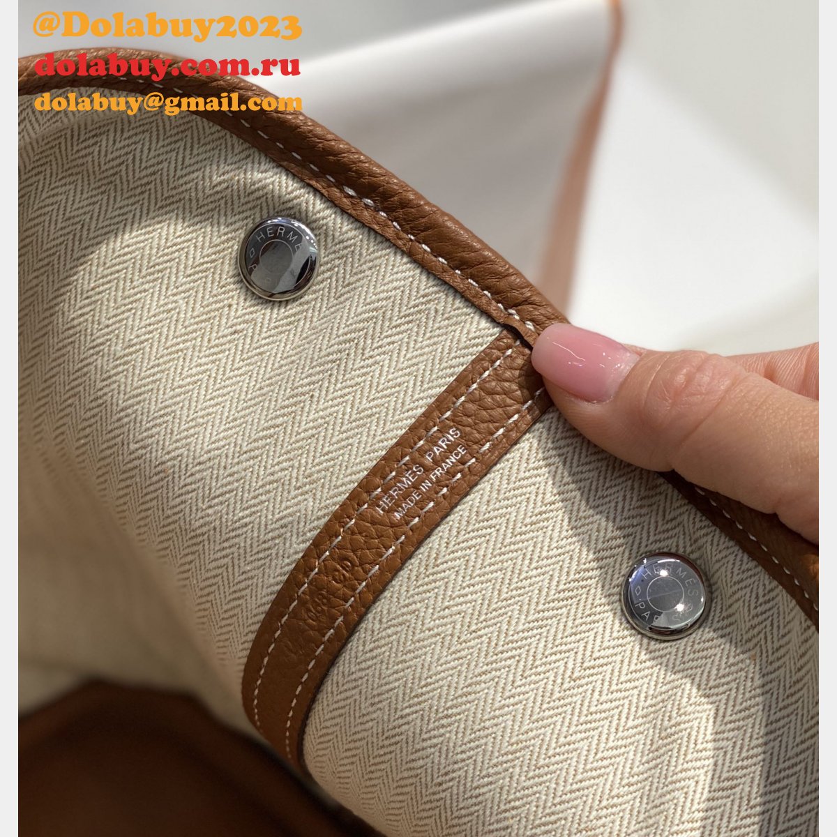 Hermes Garden Party Brown Designer Replica Handbags