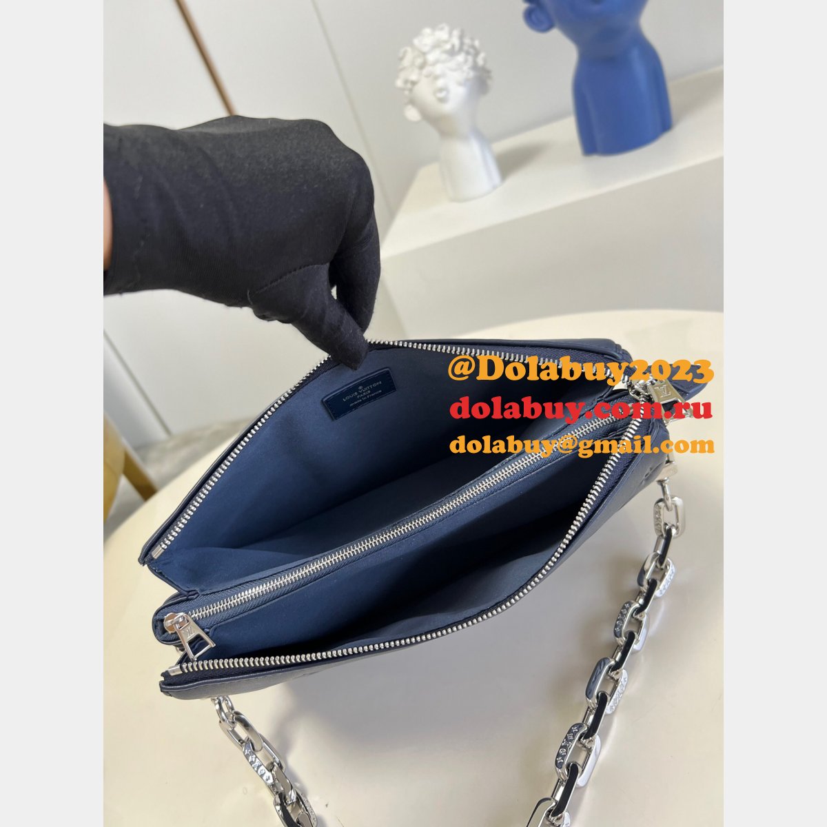 AAA Quality Louis Vuitton M57790 Bags Replica Coussin Navy