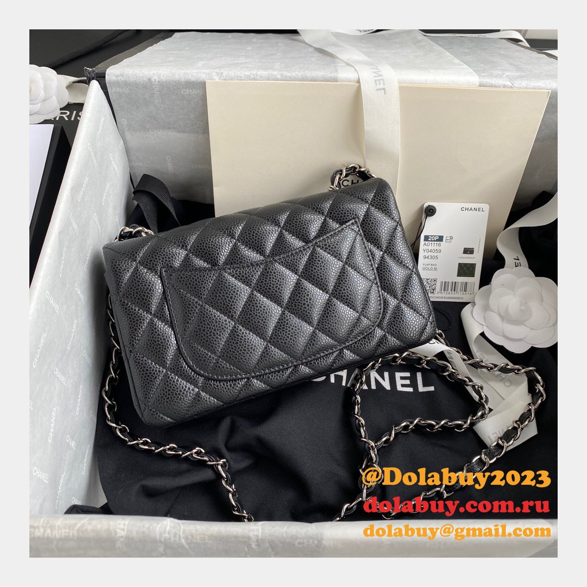 High Quality CC CF 20CM Flap classic flap Black bag