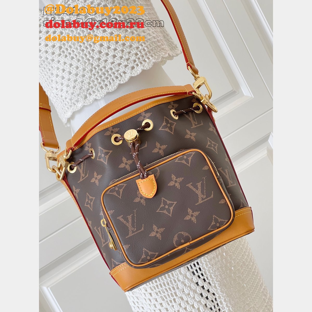 Noé Cargo Louis Vuitton M14199 Luxury Autres Cuirs Monogram Brown Bag