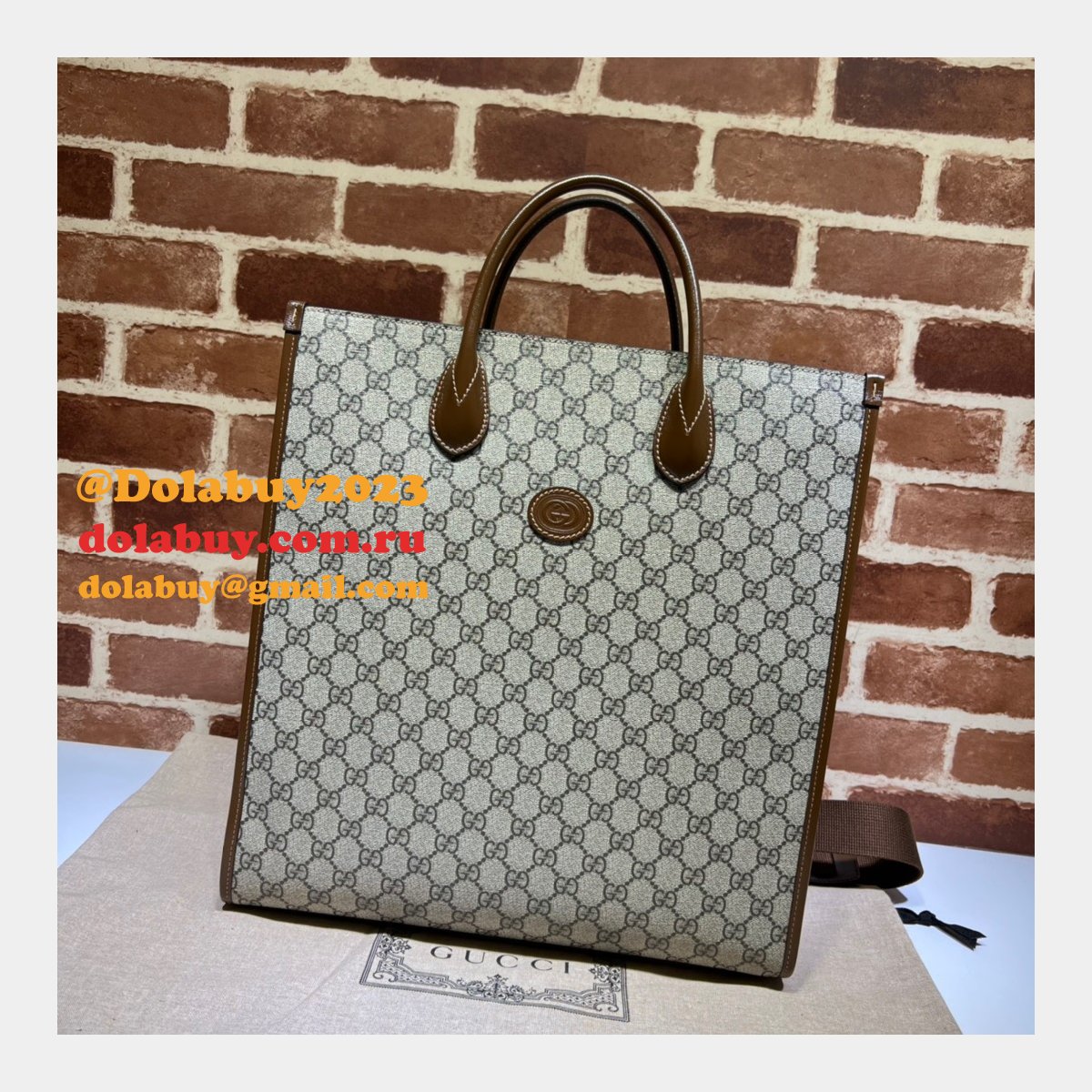 high quality replica G*u*i 674155 tote with interlocking g bag