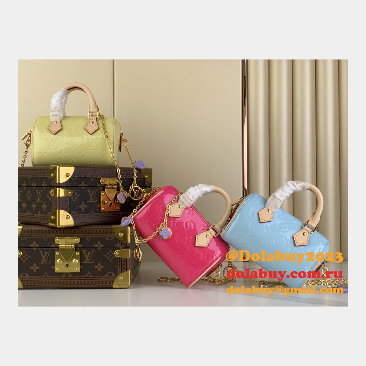 Nano Speedy M83273/M83000 Vernis Patent Louis Vuitton Replica Bag