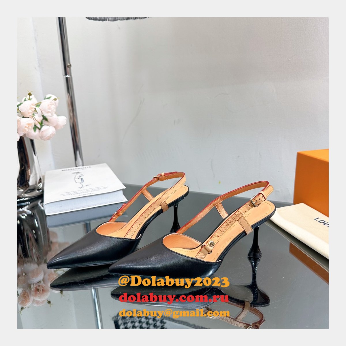 Louis Vuitton 1:1 Mirror Blossom Slingback Pump Shoes