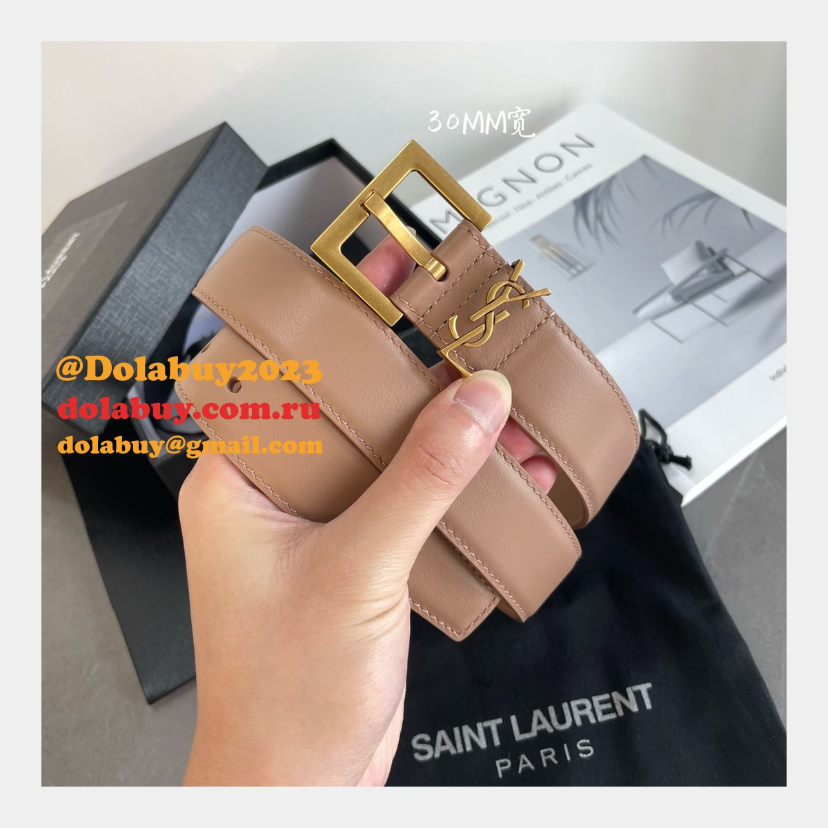 7 Star Best SAINT LAURENT REPLICAS BELT FOR SALE 20MM/30MM