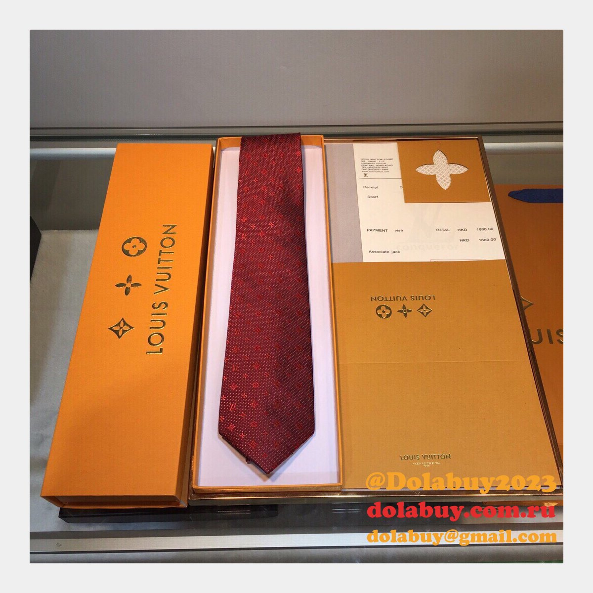 Louis Vuitton Monogram Classic Jacquard series Tie