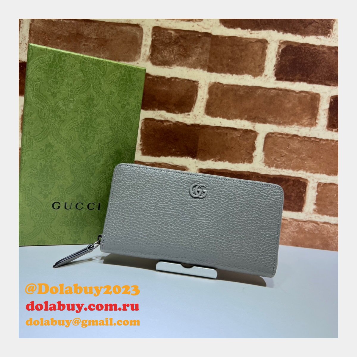 G*u*i best replica 456117 gg marmont zip around wallet