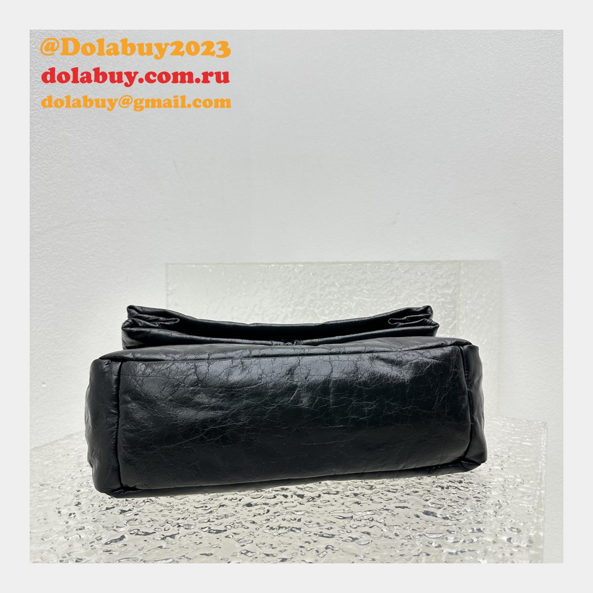 7 Star Balenciaga Le Monaco Wax Leather Chain 1:1 Mirror Bag