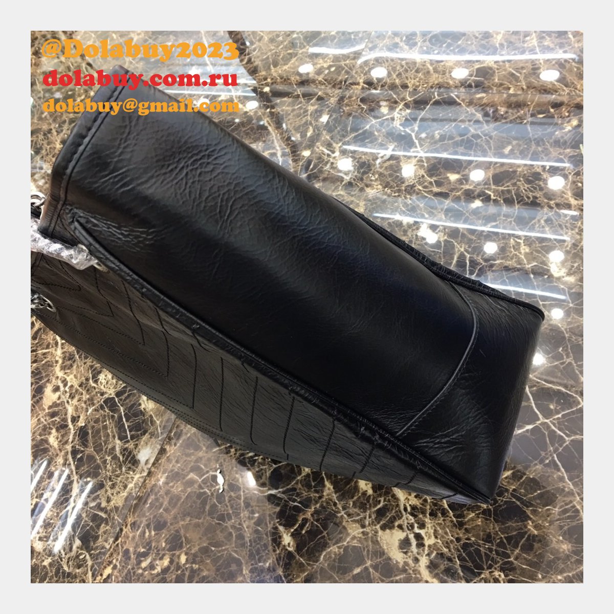 YSL 504867 Replica Saint Laurent Niki Shopping Bag Black Vintage