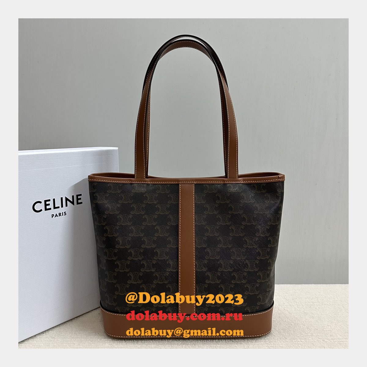 Cheap SMALL CELINE TRIOMPHE CANVAS CABAS bag