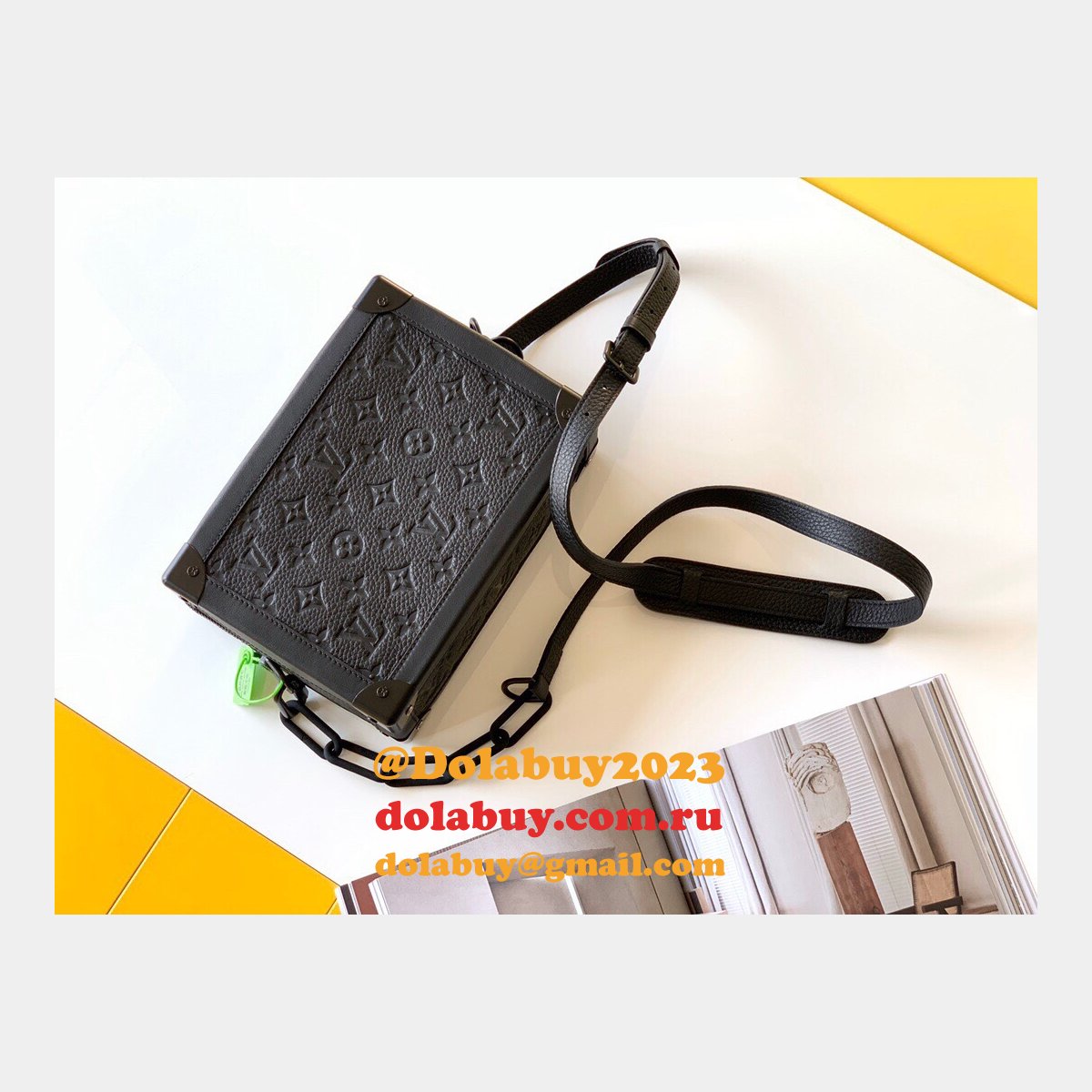 7 Star Louis Vuittons Soft Trunk H25 M55700 Black Bag