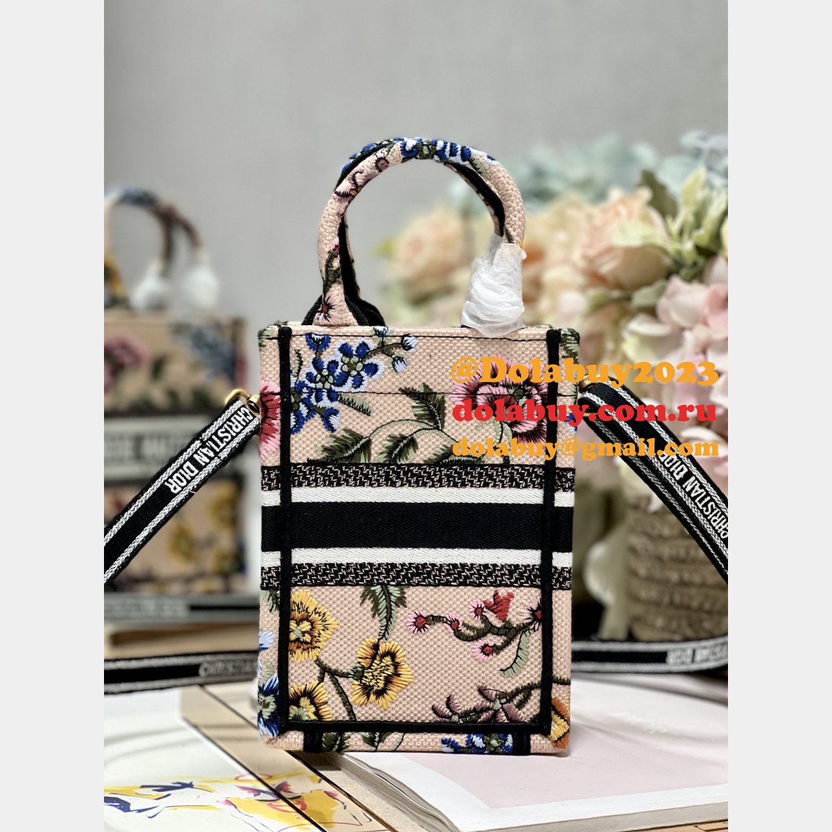 Book Tote High Quality Replica Dior Mizza Paris 9026 Bag