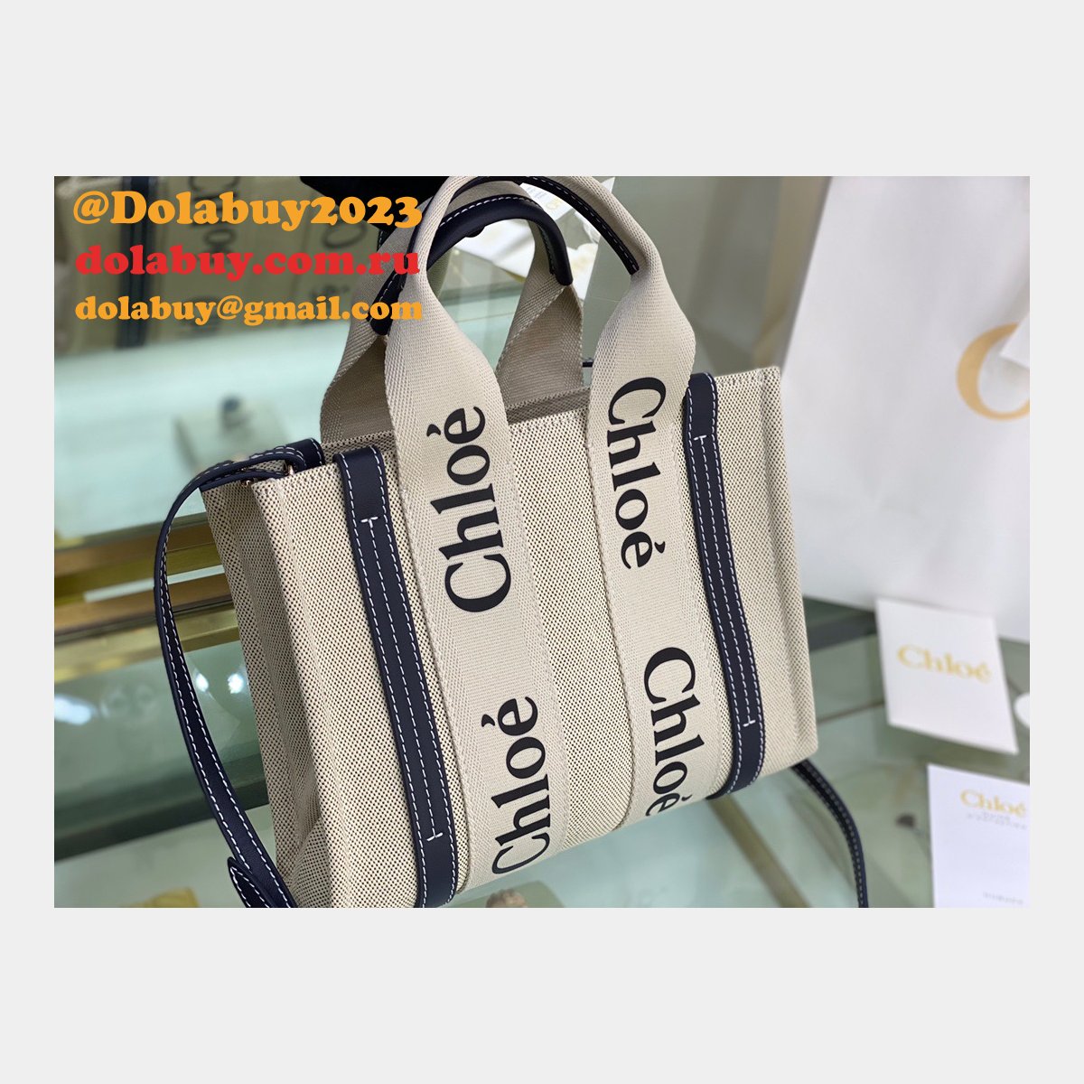 Best Quality Replica Chloe 1:1 Tote Woody dolabuy Bag  26CM