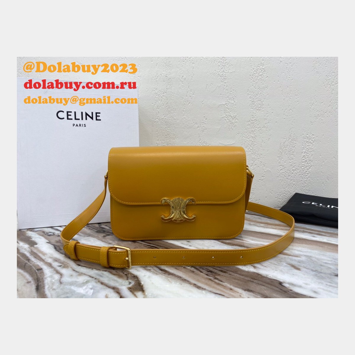 The Best Celine 1:1 Mirror Triomphe Replica Dolabuy 22cm Bag