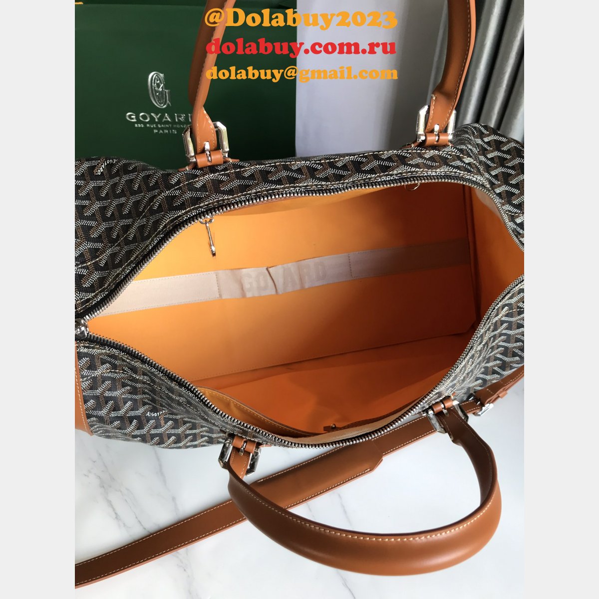 Replica Goyard Croisiere 50 Inspired Goyardine 0201515 Designer Bag