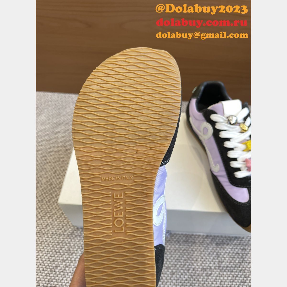 Ballet Runner 2.0 In Nylon And Calfskin