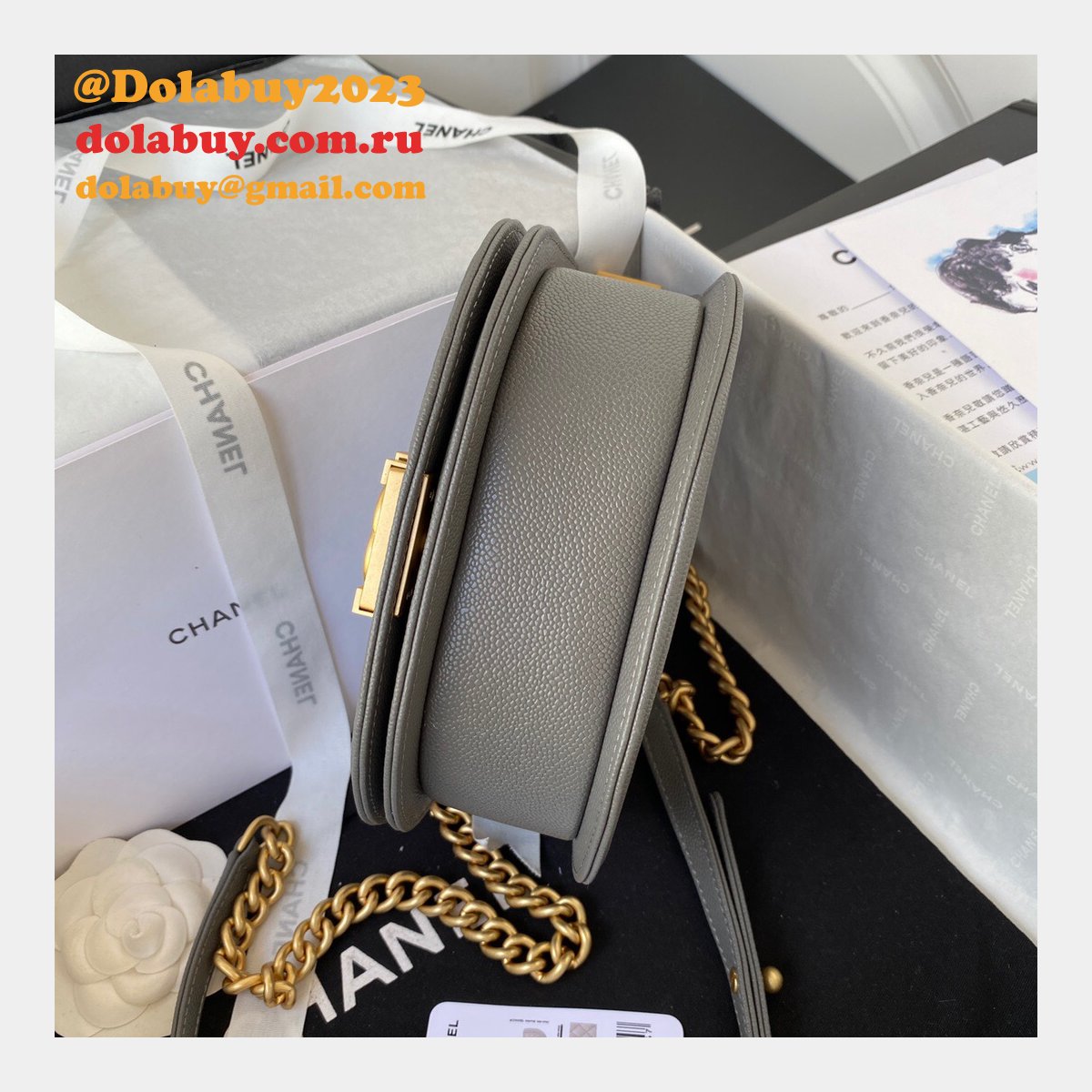 Replica Wholesale Boy Messenger Velvet AS3350 Gold-Tone Bag